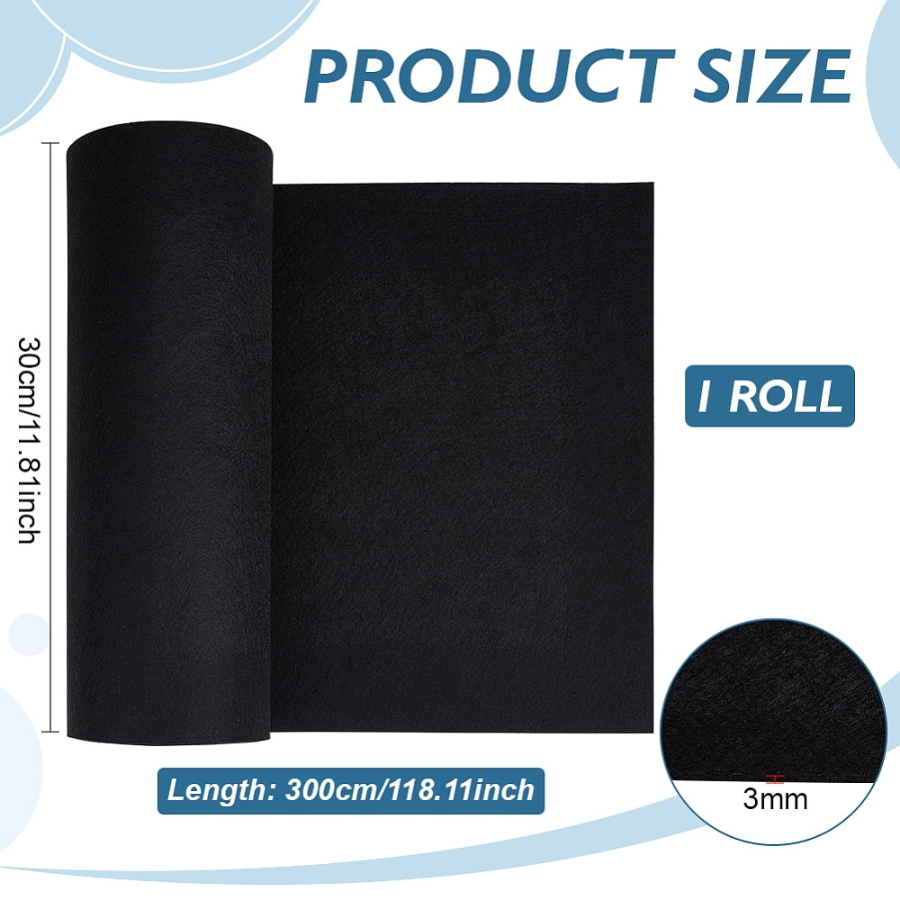 Felt Fabric for DIY Crafts Sewing Accessories Black 300x30x0.3cm