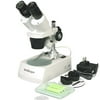 AmScope Cordless LED Top and Bottom Lights Stereo Microscope 20X-40X New