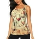 thumbnail image 1 of Fotbe Wine Blusas Sin Mangas para Mujer – Estilo Casual, Corte Suelto, Slim-Fit, Cuello Redondo Deportivo, Tops de Verano para Gimnasio y Yoga-Small, 1 of 7
