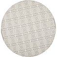 thumbnail image 1 of Safavieh Dhurries Grey Contemporary Rug - Round 7', 1 of 4