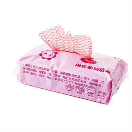 

Disposable Kitchen Dish cloths High Absorbent Cleaning Wipes for Cleaning Oil Stain Dust Grease Pink