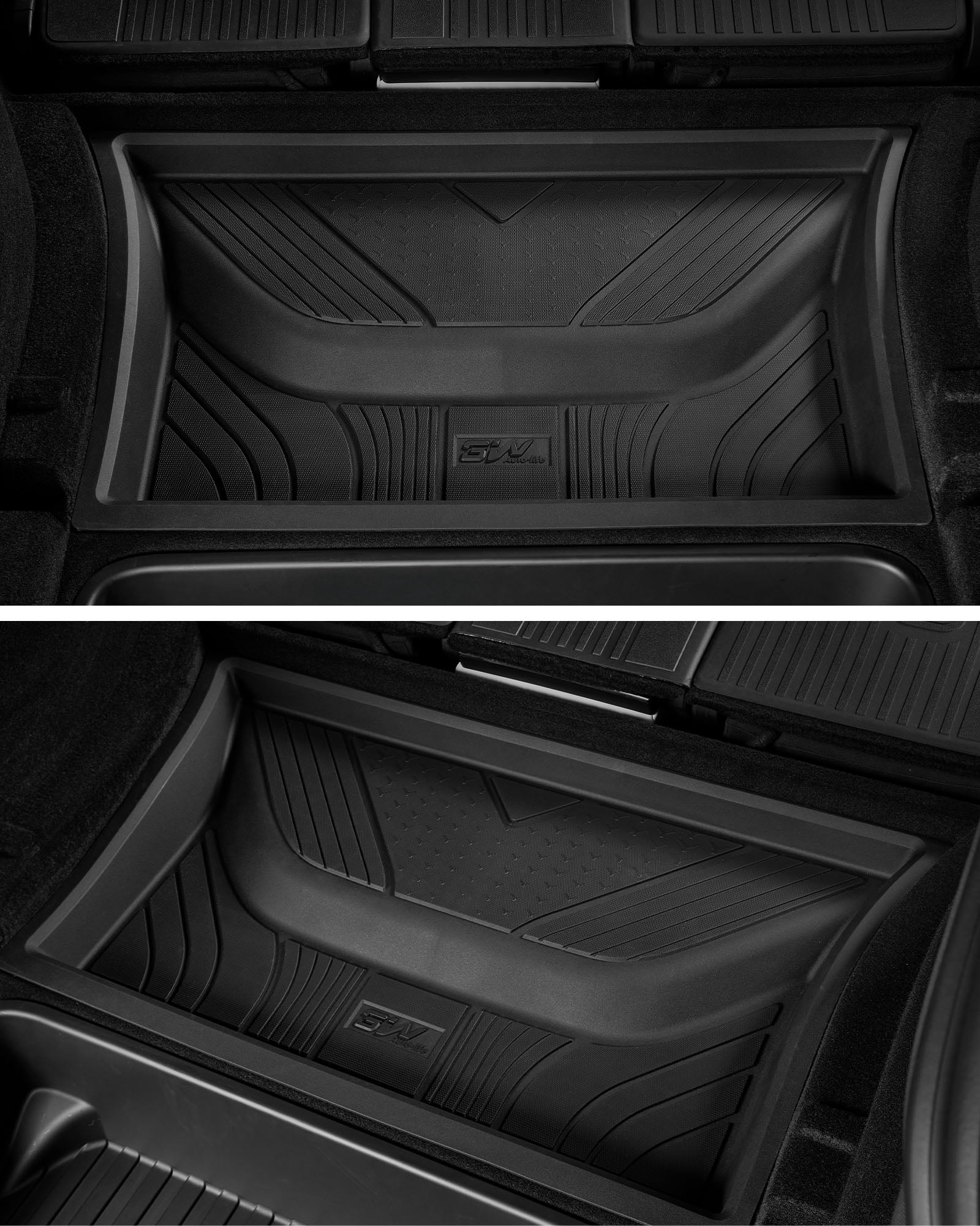 3W Tesla New Model Y Juniper Floor Mats and Cargo Liners, TPE Full Set Floor Liner for New Model Y 2025 2026, Cargo Mats and Seat Back Cover Protector, Car Mats for Tesla Accseeories, Black