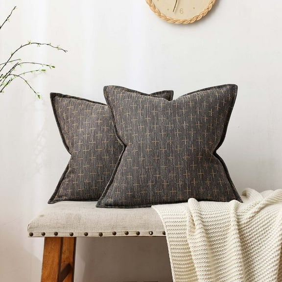 Nvzi Plain Throw Pillows -dark grey,45*45cm, 1 Pcs Decorative Pillow for Bedroom, Soft Polyester Cover with PP Cotton Filling, Perfect Accent for Home Decor