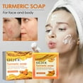 thumbnail image 6 of BGZLEU Natural Turmeric Soap Bar for Face & Body,Turmeric Skin Soap Wash for Dark Spots,Intimate Areas,Underarms,Turmeric Face Soap Reduces Acne,Fades Scars & Cleanses Skin, 6 of 9