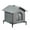 Grey, variant on Outdoor Cat House for Winter, Windproof Weatherproof Shelter with Elevated Feet, Warm Insulated Cat Shelter for Stray & Outdoor Cats in Garden, Patio, Porch, and Garage