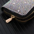 thumbnail image 5 of Bolsa de almacenamiento de tarjetas para mujer, monedero elegante, cartera pequeña con diamantes de imitación para mujer, tarjetero con cremallera, 5 of 5