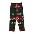 thumbnail image 4 of Balery Wonderful Time Christmas print Women's Pajama Pants,Ultra Lightweight Pjs,Lounge Pant-Medium, 4 of 9