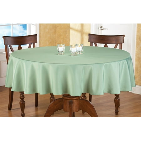 70 Inch Round Solid Colored Tablecloth, 100% Durable Polyester, Sage ...