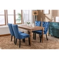 thumbnail image 6 of 2-Piece High-End Tufted Dining Chairs - Modern Velvet Upholstered with Solid Wood Legs & Nailhead Trim, Contemporary Set,Blue, 6 of 17