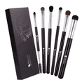thumbnail image 6 of DUcare 6 Piece Angled Eyeshadow and Eyebrow Makeup Brush Set, Synthetic Hair, Black, 6 of 12