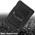 thumbnail image 2 of For Apple iPad Mini 4th / Mini 5th Generation Shockproof Protective 360 Rotating Stand W. Strap Case Cover - Black/Black, 2 of 7