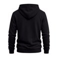 thumbnail image 4 of MNCLS Men's Waffle Knit Hoodie Pullover with Quarter-Zip Neck, Drawstring Hood and Kangaroo Pocket for Casual Everyday Wear - BLACK_M, 4 of 6