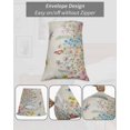 thumbnail image 6 of Colorful Floral Pillow Cases Standard Size Set of 2 - Microfiber Bed Throw Pillow Covers, Farmhouse Vintage Dragonfly Butterfly Flower Decorative Lumbar Pillow Cover with Envelope Closure 20"x26", 6 of 6