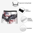 thumbnail image 3 of Balery American Flag Eagle Art Calzoncillos bóxer para hombre, ropa interior de algodón suave y transpirable con cinturilla de nailon-Medium, 3 of 5