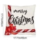 thumbnail image 3 of Funda de cojín navideña de 45 x 45 cm | Decoración navideña para sofá y cama | Estampados festivos en rojo y blanco | Diseños alegres, brillantes, de Papá Noel y de árboles | Funda de cojín de, 3 of 6
