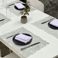 thumbnail image 4 of Placemats Set of 6 for Dining Table, Light Gray Table Linen, 14x20 inches Rectangle - The Corda Collection - Home Decor, 4 of 8