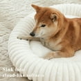 thumbnail image 5 of Sanmadrola Donut Dog Beds for Small Dogs, 24 inches Round Calming Bed for Cute Puppy Kitten, Faux Fur Non-Slip Cat Bed, Washable Corduroy Fleece Pet Beds Fits up to 25 lbs Pets, Cream, 5 of 8