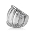 thumbnail image 3 of Pascollato Jewelry Chunky Stainless Steel Women's Big Cocktail Ring, 3 of 3