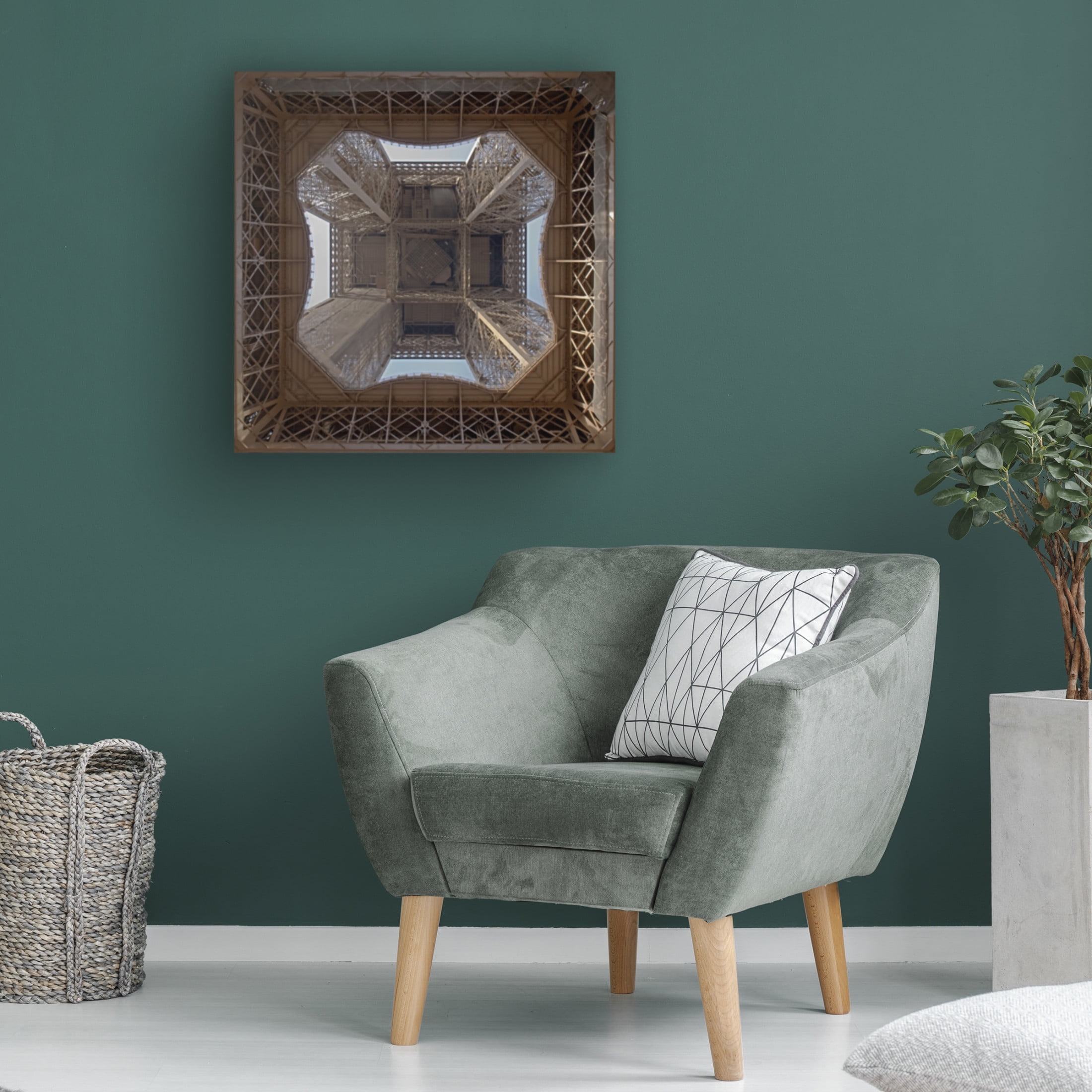 Canvas Wall Art - Thomas LENNE 'Under The Tower' Wall Art for Living Room, Bedroom, or Office Décor by Trademark Fine Art - 35 x 35 Inches
