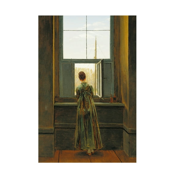 Caspar David Friedrich 'Woman At A Window' Canvas Art