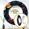 thumbnail image 3 of Designart "Moroccan Fantasy I" Paisley Round Mirror Wall Decor Glam - Large Multicolor Round Bathroom Mirror - Round Mirror - 23" x 23", 3 of 6