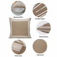 thumbnail image 6 of Brown Geometric Pillow Covers 20x20 Inch, White Greek Key Design Abstract Modern Art Linen Pillowcase with Invisible Zipper, Decorative Throw Pillow Covers Cushion Case for Couch Sofa Bed Living Room, 6 of 9