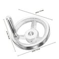 thumbnail image 2 of FUTUREORYY Metal Hand Wheel for Lathe Tool Operation Workshop 1 Set, 2 of 6