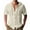 Khaki, variant on ZVNAΖH Linen Shirts for Men Casual Button Down Shirts Summer Beach Hoodie Chest 2 Pockets Short Sleeve Shirts Top with Hood