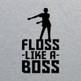 thumbnail image 3 of Floss Like A Boss - Flossin Dance Funny Emote Youth T Shirt - Medium - Grey w/Black Print, 3 of 6