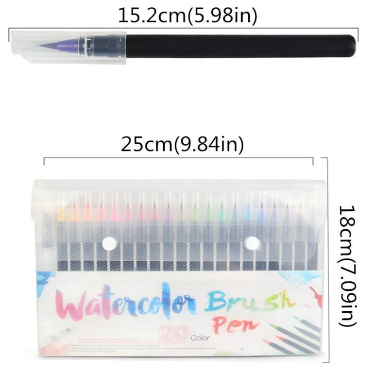 Watercolor Brush Pens,GUOfeudallord 20 Color Paint Brush Markers,Watercolor  Pens for Painting Coloring Calligraphy Manga Marker Brushes for Kids Adults  Professi…