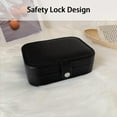 thumbnail image 3 of HLONK Jewelry Box  Small Portable Travel Case  2 Layers Organizer Display Storage Holder Box for Rings  Earrings  Necklaces  Bracelets (White), 3 of 7
