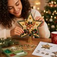 thumbnail image 5 of Clearance! DIY Beaded Christmas Tree Star Topper, Christmas Diamond Art Kit for Adults, DIY Pearls Rhinestone Craft, Gold Spiral Tree-Top Base, Christmas Tree Topper Holiday Party Decor (Reindeer), 5 of 8