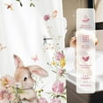 thumbnail image 4 of Spring Easter Bunny Shower Curtains, Bathroom Cute Rabbits Floral Plant Watercolor Flower Bath Curtain Set with Hooks, Home Bathroom Bathtubs Decor Washable Durable Fabric, 72"x72", 4 of 7