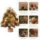 thumbnail image 5 of Adornos navideños, mini árbol de Navidad de 17,7 pulgadas con luces, pequeño árbol de Navidad flocado de mesa con 30 conos de luces LED y base de madera, decoraciones navideñas para fiestas navideñas,, 5 of 8