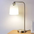 thumbnail image 6 of Better Homes & Gardens Desk Lamp with Outlet, Brushed Nickel Base, Fabric Shade, 18.26 in, 6 of 8