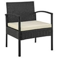 thumbnail image 5 of Manhattan Comfort Noli 4-Piece Rattan Patio Conversation Set in Gray/Cream, 5 of 5