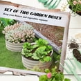 thumbnail image 3 of Outsunny Galvanized Raised Garden Bed, Set of 2 Planter Box with Safety Edging, Easy-to-assemble, Cream, 3 of 9