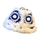 thumbnail image 5 of Sombrero de pescador de felpa sintética, talla única, bonito y cálido para adolescentes y niñas. Azul blanco, 5 of 6
