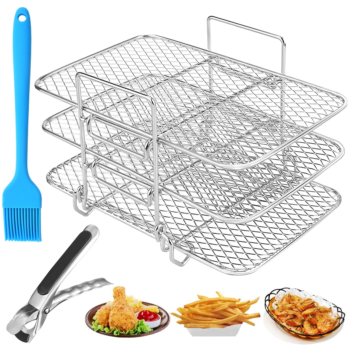 Fyjucpa Air Fryer Rack Compatible with Ninja Foodi Dual Air Fryer