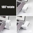 thumbnail image 4 of 3 Port Aluminum Mini USB 3.0 Hub, 180 Degree Rotatable USB Hub Dock, 480mbps USB Port Splitter, For Desktop PC, 4 of 8