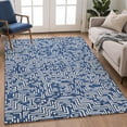 thumbnail image 6 of Addison Rugs Chantille Indoor/Outdoor Transitional Geometric Navy Machine Washable Rectangle Rug, 9' x 12', 6 of 8