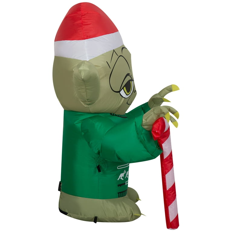 Grinch 4 ft. LED Grinch in Ugly Christmas Sweater Inflatable