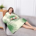 thumbnail image 5 of Oversized Wearable Blanket Hoodie,Green Tie Dye Spray Pattern Sherpa Blanket Hoodie with Super Pockets,Super Warm Fuzzy Pullover for Women & Men, 5 of 6