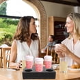 thumbnail image 3 of Phenofice 2Pcs Anti Spill Cup Holder Beverage Packing Rack Black Wool Simple Design, 3 of 8