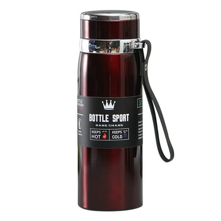 

GEjnmdty Double Stainless Steel Vacuum Flask Water Bottle Insulated Cup (1000ml Red)