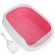 thumbnail image 5 of Caja de arena para gatos semicerrada Inodoro portátil con pala para gatos y perros pequeños Tallas S Rosa, 5 of 8