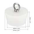 thumbnail image 2 of Uxcell Silicone Rubber Tapered Plug 60mm to 73mm Solid Bungs Stopper with Ring for Test Tubes White, 2 of 5
