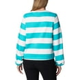 thumbnail image 2 of Columbia Women's Trek Seasonal Ft Graphic Crew, Bright Aqua/Rugby Stripe, Medium, 2 of 8