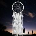 thumbnail image 2 of NANAHuang Extra Large Dream Catcher Kids Wall Hanging Decoration Handmade White Feather Boho Big Dreamcatchers with Bells Wedding Dream Catchers Bedroom Craft Ornament Gift (Dia 12", Length 41"), 2 of 7
