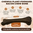 thumbnail image 2 of Scoochie Pet Chewka Bacon Flavored Plant-Forward Fully Digestible Dog Chew Bone, Medium, 1CT, 2 of 6